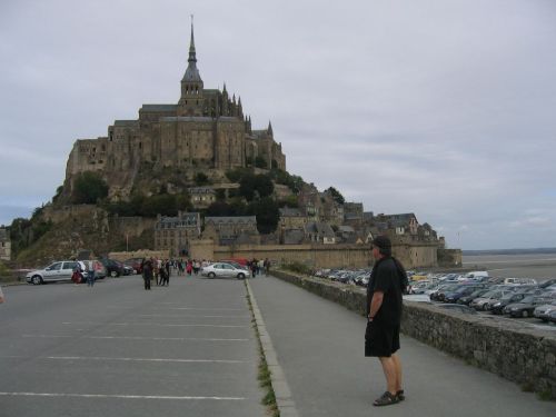 Mont Saint Michel and admirer 